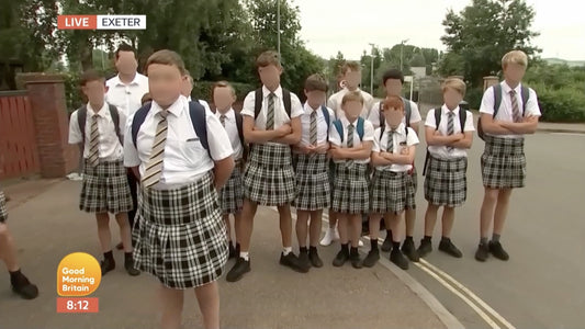 Schoolboys protest no-shorts dress code