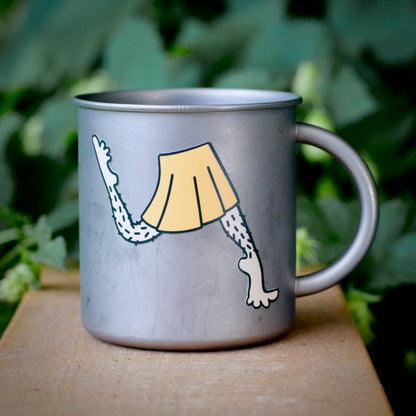 Hairy legs skirt sticker